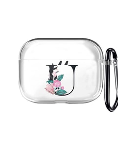 PrintiFy Apple Airpods Pro 2 Uyumlu Harf Tasarımlı Şeffaf Silikon Kılıf - Ü