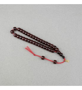 Omari Sıkma Kehribar Fıçı Kesim Oturtma İmameli Sistemli 8x11mm Tesbih