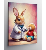 Kanvas Tablo Doktor Tavşan