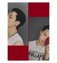 Jimin Kırmızı Gül Estetik Tablo Ahşap Poster Dekoratif Kod1703