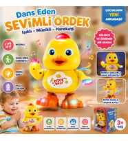 Pilli Dans Eden Sevimli Ördek Yeni Oyuncak Işıklı Müzikli Hareketli Eğitici Çocuk Oyuncağı
