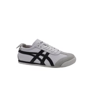 Etayger E-3226 Unisex Deri Sneaker Spor Ayakkabı (Beyaz-Siyah)