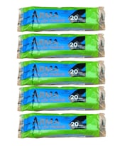 Arma Mavi Orta Boy 55 x 60 Cm. - 30 Litre Çöp Torbası Poşeti - 20 Adetlik 5 Rulo