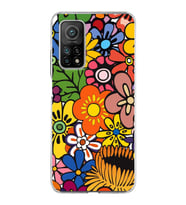 PrintiFy Xiaomi Mi 10T ile Uyumlu 1mm Slim Fit Retro Colors 2 Baskılı Şeffaf  Kılıf