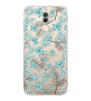 PrintiFy Huawei Mare 10 Lite Uyumlu Kamera Korumalı Floral Su Yeşili Tasarımlı Şeffaf Silikon Kılıf