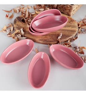 Keramika Mat Gül Kurusu Deniz Çerezlik/Sosluk 14 Cm 6 Adet