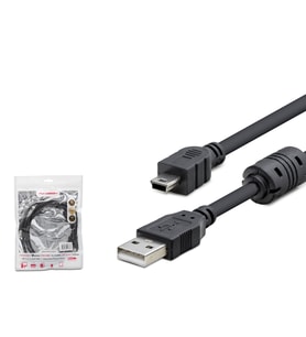 Usb Mini V3/5Pin To Usb Kablo 1.5 M - Si̇yah HDX7538