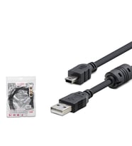 Usb Mini V3/5Pin To Usb Kablo 1.5 M - Si̇yah HDX7538