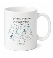 Sosyologlara Özel Toplum ve İnsan Temalı Seramik Kupa Bardak Hediye