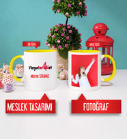 Fizyoterapist Kupa Bardak Sarı Fotoğraflı