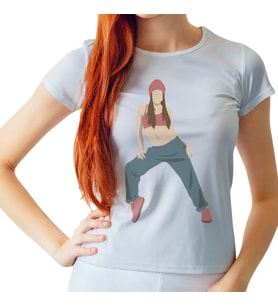 Sokak Dansı İkon Kadın Tişört (Beyaz)