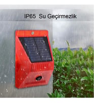 Alarm Güneş Enerjili Solar 129 dB Sesli Hareket Ve Işık Sensörlü + Uzaktan Kumandalı