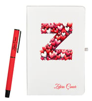 Sevgiliye Hediye Kişiye Özel Defter ve Kalem Hediye Seti