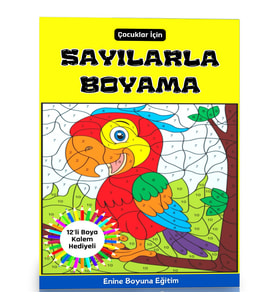 Çocuklar İçin Sayılarla Boyama (12’li Kalem Hediyeli)