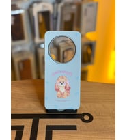 Redmi 14C Uyumlu Özel Tasarım Sevimli Figürlü Deri Dokulu Telefon Kılıfı (Açık Mavi)