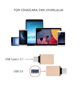 Ally Usb Type C Otg Converter Çevirici Başlık-(5775) - SSSSSS6126-3568