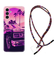 Samsung A23 A31 A32 A50 A51 A52 A53 A70 Kılıf Boyun Asklı Rasta Silikon Mor Araba 1711