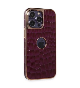 Northcity Apple iPhone 14 Pro Uyumlu Kılıf Snake Kapak - Derin Mor