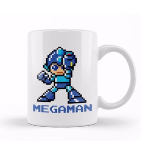 Mega Man Pixel Character Kupa Bardak Porselen