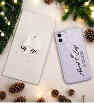 Çift İsim Tasarımlı Kişiye Özel Şeffaf Telefon Kılıfı (Tüm Telefon Modelleri Mevcuttur.) - Hediye Kutulu