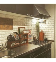 Kendinden Yapışkanlı Krem Tuğla Duvar Paneli 70x77 cm 6 Adet (Karışık)