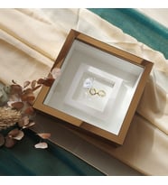 Bronz Pleksi Kaplı Ledli Derin Çerçeve Gül Tasarımlarınız İçin-25x25 cm(Fotoğraf Hediye)