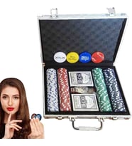 Wolawood Profesyonel Poker Seti – 200 Çipli, Metal Çantalı, 2 Deste Iskambil Kağıtlı, Zarlı, Özel Üretim Lüks Casino ve Texas Hold’em Oyun Takımı Premium Seri