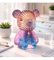Dossimo DSM-901 Şarjlı Mini El Ve Masa Fanı Ayıcık Figürlü Mini El Pervanesi