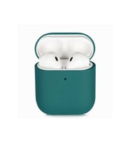 Apple Airpods Uyumlu Kılıf Zore Silk Silikon (Koyu Yeşil)