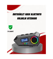 Suya Dayanıklı Bluetooth İnterkom 5.4 Hoparlör 500mAh Batarya ve FM Radyo Özellikli
