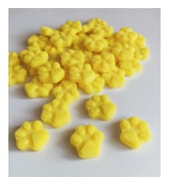 Aromatik Buhurdanlık Mumu Sarı Pati Desen Lavanta Kokulu 80gr (Açık Sarı)
