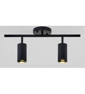 MYLİGHTS MAT SİYAH İKİLİ LED SPOT LED APLİK LED AVİZE GÜNIŞIĞI AMPULLÜ