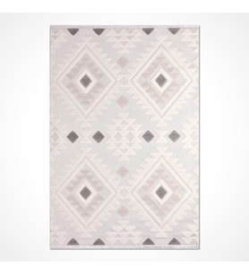 Makine Kaymaz Yıkanabilir Bej Geometrik Triko Salon Halısı Mutfak Halısı Koridor Halısı Yolluk 11408