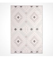 Makine Kaymaz Yıkanabilir Bej Geometrik Triko Salon Halısı Mutfak Halısı Koridor Halısı Yolluk 11408