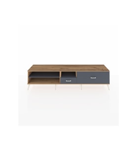 Hyperion TV Ünitesi 2 Raflı 2 Çekmeceli  220x44x51 Çam-Antrasit