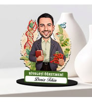 Erkek Biyoloji Öğretmenine Hediye Karikatürlü Biblo