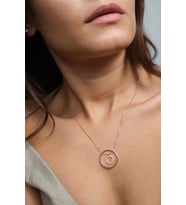 Asil 14 Ayar İç İçe Halka Altın Kolye KLY1023