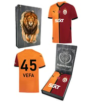 Galatasaray Orijinal Lisanslı 5 Yıldızlı 24/25 Parçalı Kişiye Özel Forma Hediyelik Ah (Sarı-Kırmızı)