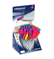 Pensan Tükenmez Kalem Triball 1.0 MM Bilye Uç Renkli 60 LI Stand 1003 (60'lı Paket)