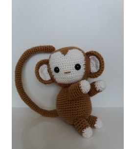 Çaydanlık Maymun Amigurumi Organik Oyuncak