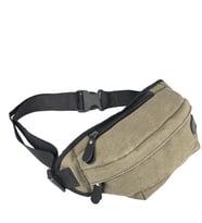 SİA ÇANTA ERKEK BODYBAG  KALİTELİ KANVAS  KUMAŞ ÖZEL TASARIM KALİTELİ İŞÇİLİK İKİ GÖZLÜ MÜKEMMEL BEL ÇANTA (Haki)