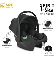Lorelli Spirit I-Size Ana Kucağı & Oto Koltuğu - Black (Standart)
