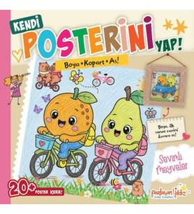 Kendi Posterini Yap! Boya Kopart As! Sevimli Meyveler