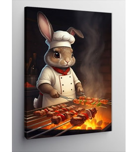 Kanvas Tablo Barbekü Ve Tavşan