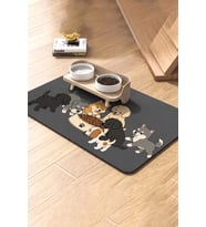MAtGo Pati Kedi Köpek Beslenme Matı 50x70cm Köpek Sofrası Su Geçirmez Kaymaz Mama Kabı Altlık Paspas