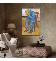 Tekli Dikey Kanvas Tablo Ünlü Eserler Van Gogh At Eternity’s Gate