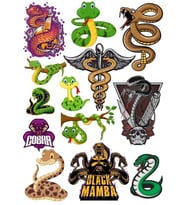 Yılan Cobra Sticker-1 15 Parça Telefon, Tablet, Defter, Laptop Sticker
