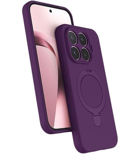 Xiaomi Mi 17T Pro ile Uyumlu Kılıfı M-Safe Şarj Özellikli Kamera Lens Korumalı Standlı Pastel Mat Renkli Kapak Samara Derin Mor