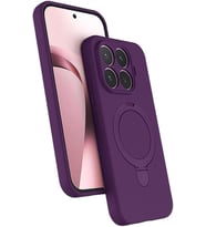 Xiaomi Mi 17T Pro ile Uyumlu Kılıfı M-Safe Şarj Özellikli Kamera Lens Korumalı Standlı Pastel Mat Renkli Kapak Samara Derin Mor