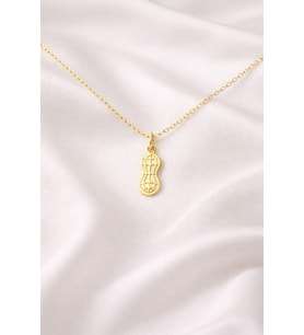 Kişiye Özel Yer Fıstığı Peanut Kolye 925K Gümüş (Gold)